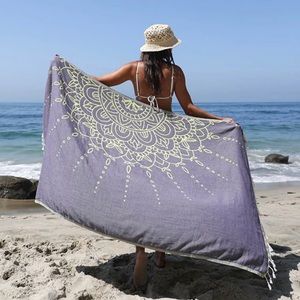 SandCloud Flower Mandala Grape Beach Towel
